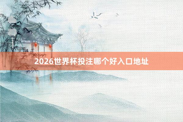 2026世界杯投注哪个好入口地址